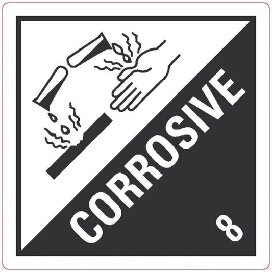 Class 8 Corrosive label, Self-Adhesive - SGS Netherlands