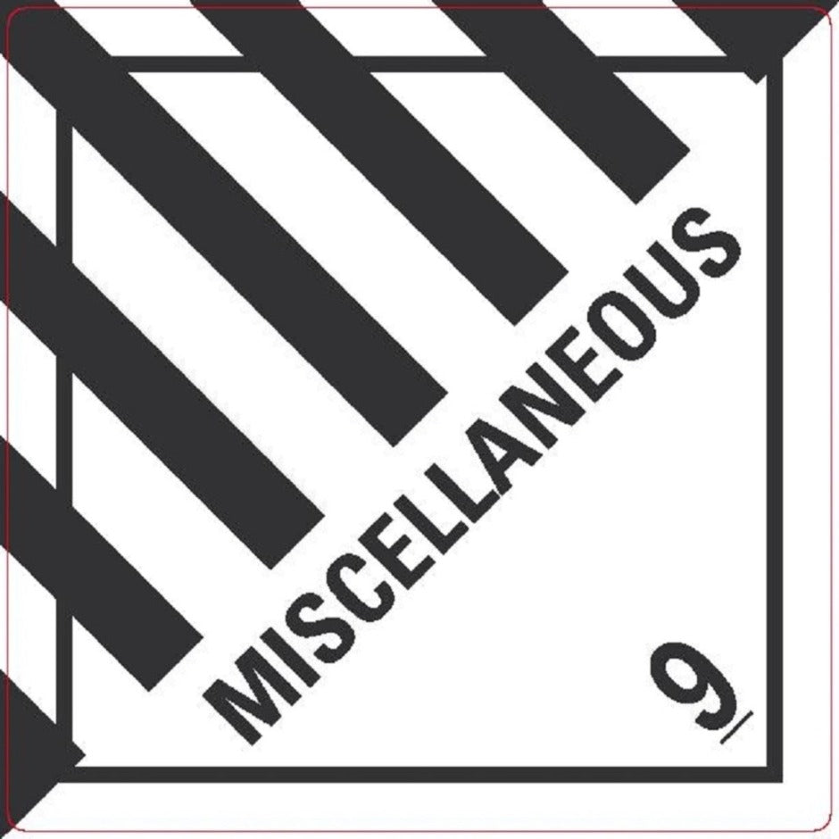 Class 9 Miscelaneous label, Self-Adhesive - SGS Netherlands