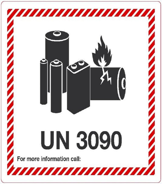 Lithium Battery marking UN 3090 Incl. Telephone number - SGS Netherlands