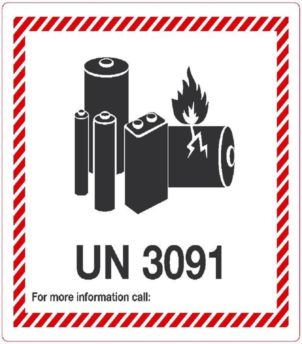 Lithium Battery marking UN 3091 Incl. Telephone number - SGS Netherlands